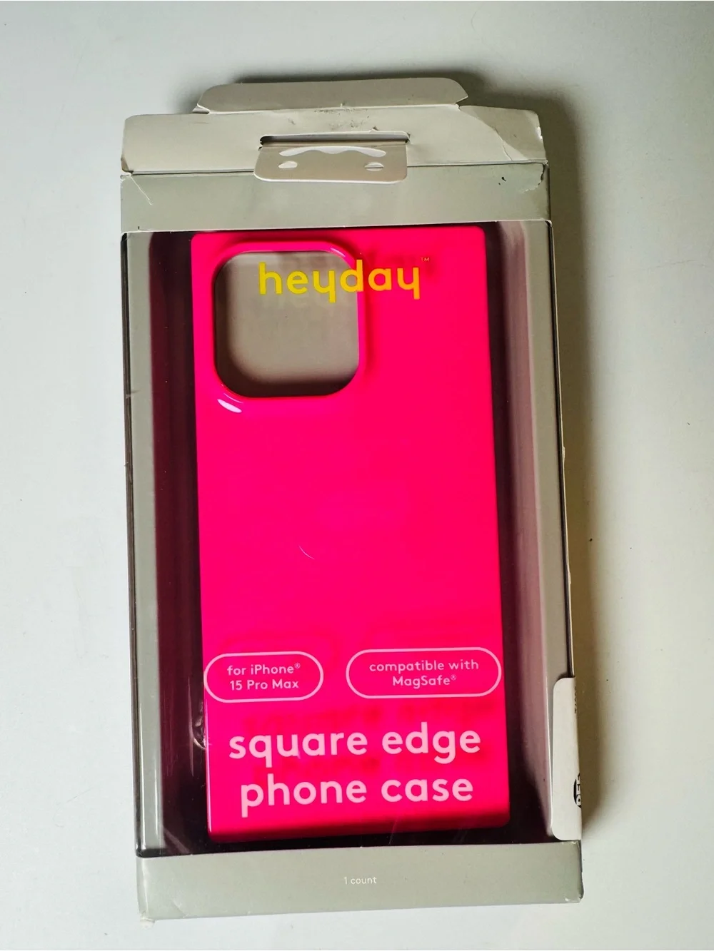 heyday Neon Pink Square Edge iPhone 15 Pro Max Case